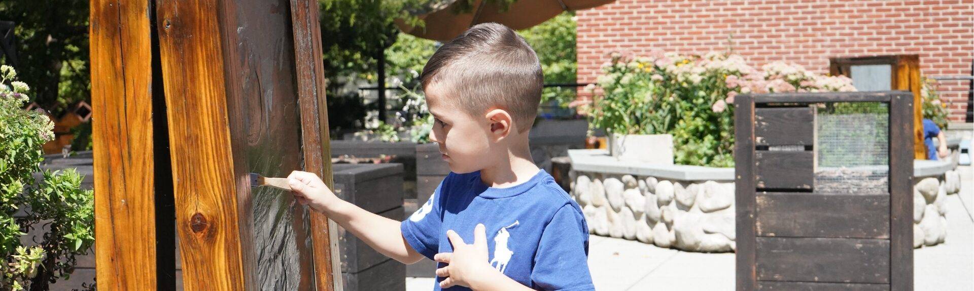 Boy in Garden Terrace