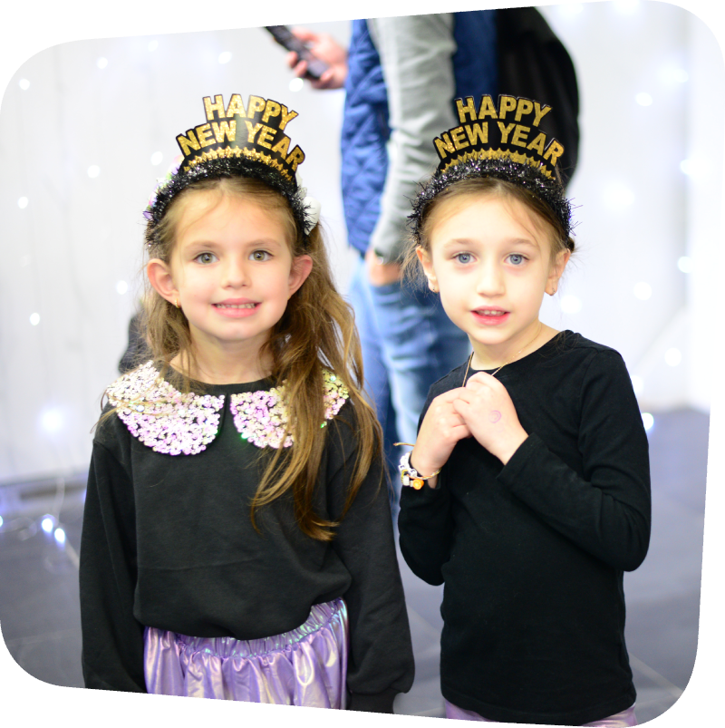 Two girls at NYE party