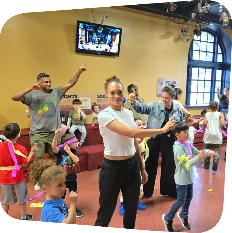 kids dancing in Portia's Playhouse